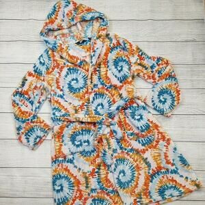 10 Lands' End Tie-Dye Hooded Bathrobe
